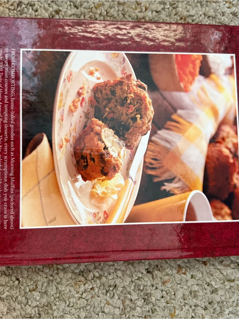 Taste Of Home Cookbook Cover with White, Yellow, Green, Red, Brown